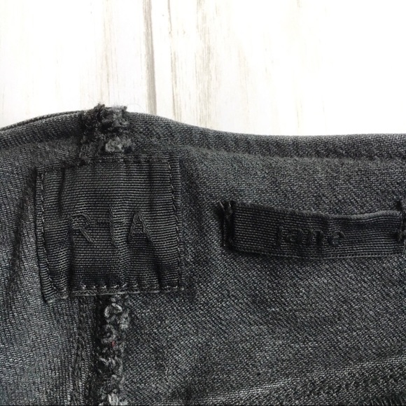 RtA Jane Jeans Exploded Black with Zipper Detail - Picture 6 of 8
